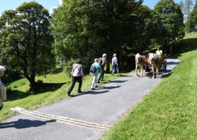 Der gemischte Chor von Remetschwil an eine Ihrer Chorreisen im Glarnerland Braunwald im Jahr 2016